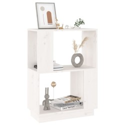 vidaXL Libreria/Divisorio Bianco 51x25x70 cm in Legno Massello di Pino