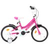 vidaXL Bici per Bambini 16 Pollici Nera e Rosa