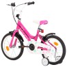 vidaXL Bici per Bambini 16 Pollici Nera e Rosa