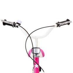 vidaXL Bici per Bambini 16 Pollici Nera e Rosa