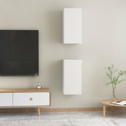 vidaXL Mobili TV Bianchi 2 pz 30,5x30x60 cm in Legno ingegnerizzato