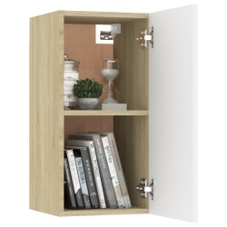 vidaXL Mobile TV Bianco e Rovere Sonoma 30,5x30x60 cm in Truciolato