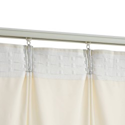 vidaXL Tende Oscuranti con Ganci 2 pz Crema in Velluto 140x245 cm