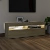 vidaXL Mobile Porta TV con Luci LED Rovere Sonoma 120x35x40 cm