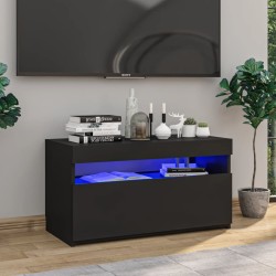 vidaXL Mobile Porta TV con Luci LED Nero 75x35x40 cm