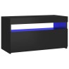 vidaXL Mobile Porta TV con Luci LED Nero 75x35x40 cm