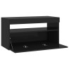 vidaXL Mobile Porta TV con Luci LED Nero 75x35x40 cm