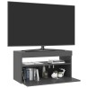 vidaXL Mobile Porta TV con Luci LED Grigio Lucido 75x35x40 cm