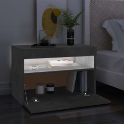 vidaXL Mobile Porta TV con Luci LED Grigio Cemento 60x35x40 cm