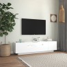 vidaXL Mobile Porta TV con Luci LED Bianco 160x35x40 cm