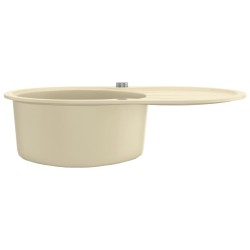 Lavello da Cucina in Granito Vasca Singola Ovale Beige