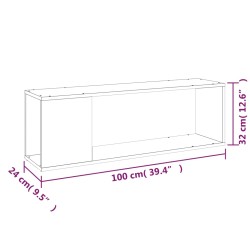 vidaXL Mobile Porta TV Bianco 100x24x32 cm in Legno ingegnerizzato