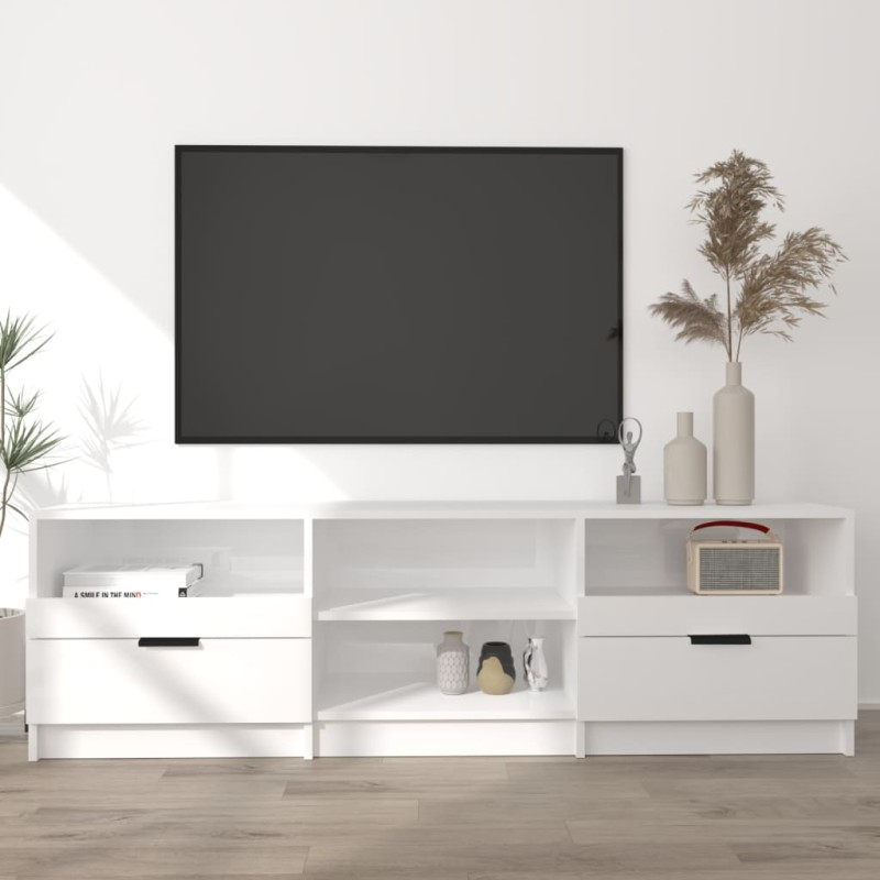 vidaXL Mobile per TV Bianco Lucido 150x33,5x45cm Legno Ingegnerizzato