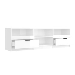 vidaXL Mobile per TV Bianco Lucido 150x33,5x45cm Legno Ingegnerizzato