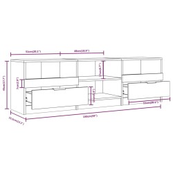 vidaXL Mobile per TV Bianco Lucido 150x33,5x45cm Legno Ingegnerizzato