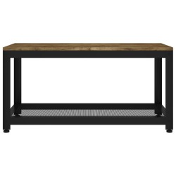 vidaXL Tavolino Salotto Marrone Scuro e Nero 90x45x45cm in MDF e Ferro