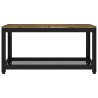 vidaXL Tavolino Salotto Marrone Scuro e Nero 90x45x45cm in MDF e Ferro