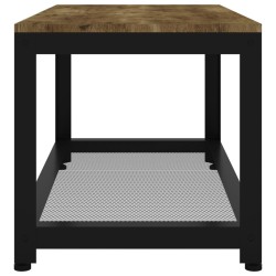 vidaXL Tavolino Salotto Marrone Scuro e Nero 90x45x45cm in MDF e Ferro