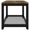 vidaXL Tavolino Salotto Marrone Scuro e Nero 90x45x45cm in MDF e Ferro