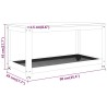 vidaXL Tavolino Salotto Marrone Scuro e Nero 90x45x45cm in MDF e Ferro