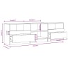 vidaXL Mobile per TV Grigio Cemento 150x33,5x45cm Legno Ingegnerizzato