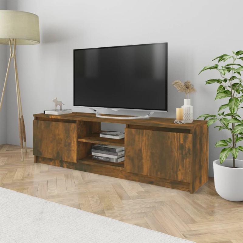 vidaXL Mobile TV Rovere Fumo 120x30x35,5 cm in Legno ingegnerizzato