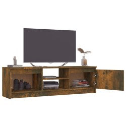 vidaXL Mobile TV Rovere Fumo 120x30x35,5 cm in Legno ingegnerizzato