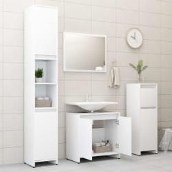 vidaXL Armadio da Bagno Bianco 60x33x61 cm in Truciolato