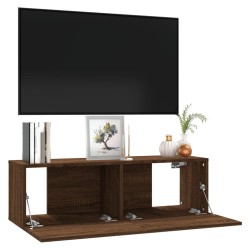 vidaXL Mobile TV Muro Rovere Marrone 100x30x30cm Legno Ingegnerizzato