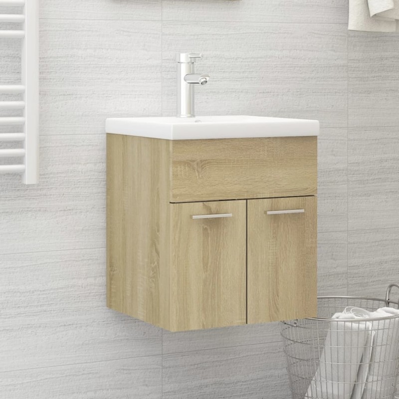 vidaXL Mobile Sottolavabo Rovere Sonoma 41x38,5x46 cm in Truciolato