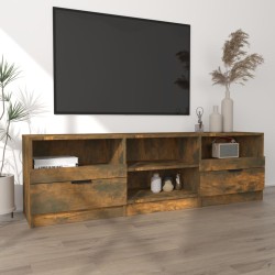 vidaXL Mobile TV Rovere Fumo 150x33,5x45 cm in Legno Ingegnerizzato