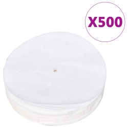 vidaXL Pressa per Hamburger con 500 Fogli Carta Patty Alluminio 10 cm