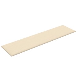 Pannelli Murali 12 pz Crema 60x15 cm Tessuto 1,08 m²