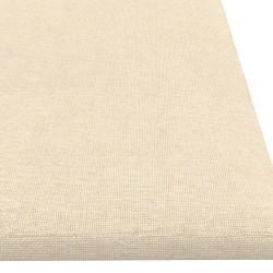 Pannelli Murali 12 pz Crema 60x15 cm Tessuto 1,08 m²