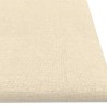 Pannelli Murali 12 pz Crema 60x15 cm Tessuto 1,08 m²