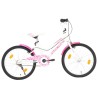 Bici per Bambini 20 pollici Rosa e Bianca