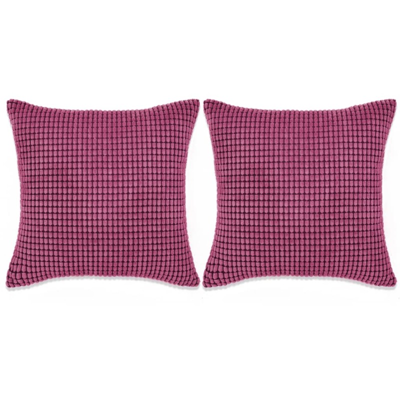 Set di Cuscini 2 pz in Velour 60x60 cm Rosa