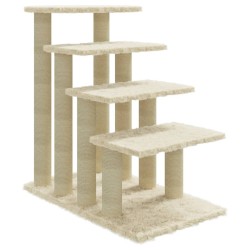 Albero per Gatti con Tiragraffi in Sisal Crema 63 cm