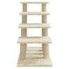 Albero per Gatti con Tiragraffi in Sisal Crema 63 cm