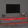 vidaXL Mobile Porta TV con Luci LED Grigio Sonoma 210x35x40 cm