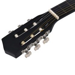 vidaXL Chitarra Classica per Principianti con Custodia Nera 3/4 36"