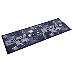 vidaXL Tappetino da Cucina Lavabile Caffè Blu 60x180 cm