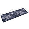 vidaXL Tappetino da Cucina Lavabile Caffè Blu 60x180 cm