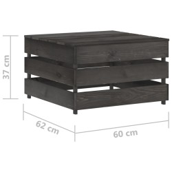 vidaXL Set Divani da Giardino su Pallet 2 pz in Pino Impregnato Grigio