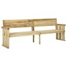 Panchina da Giardino 233 cm in Legno di Pino Impregnato