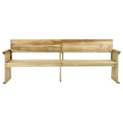 Panchina da Giardino 233 cm in Legno di Pino Impregnato