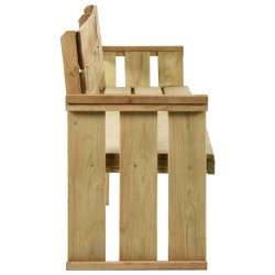 Panchina da Giardino 233 cm in Legno di Pino Impregnato