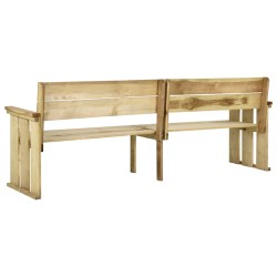 Panchina da Giardino 233 cm in Legno di Pino Impregnato