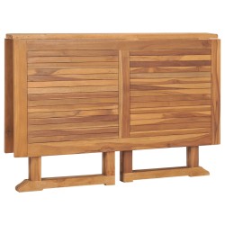 vidaXL Tavolo da Giardino Pieghevole 110x110x75 cm in Massello di Teak