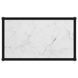 vidaXL Tavolo Consolle Bianco 60x35x75 cm in Vetro Temperato